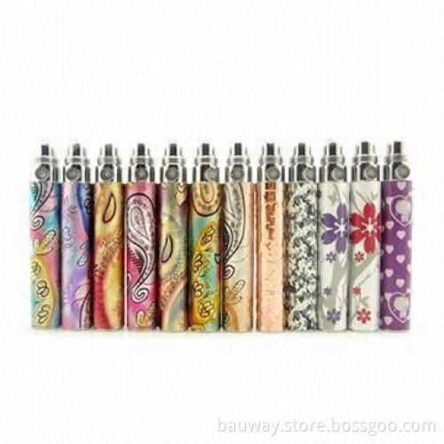 Electronic Cigarette Batteries, 650/1,100mAh Capacity and OEM Orders Welcomed